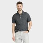 Men's Standard Fit Short Sleeve Loring Polo Shirt - Goodfellow & Co Gray Black