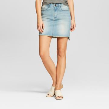 Women's Step Hem Jean Skirt - Crafted By Lee Light Wash