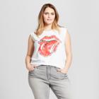 The Rolling Stones Women's Rolling Stones Plus Size Silhouette Graphic Tank Top (juniors') White