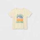 Toddler Boys' 'live In The Sunshine' Short Sleeve T-shirt - Art Class Cream 12m, Ivory/yellow