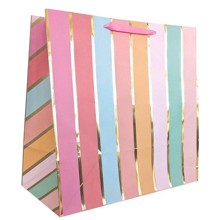 Spritz Square Simple Female Striped Gift Bag -