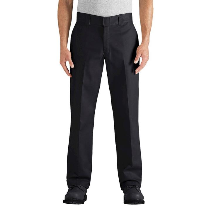 Dickies Men's Regular Straight Fit Flex Twill Pants- Black