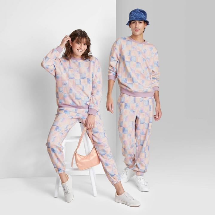 Oversized Sweatshirt - Wild Fable Blue Check