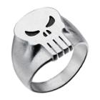Men's Marvel Punisher Stainless Steel 3d Logo Ring, Size: