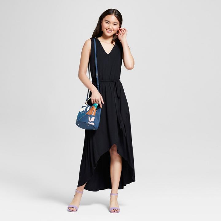 Women's Sleeveless Tulip Hem Maxi Dress - A New Day Black