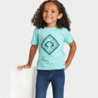 Jzd Latino Heritage Month Toddler Gender Inclusive Vibras Bonita Short Sleeve T-shirt - Light Aqua Blue