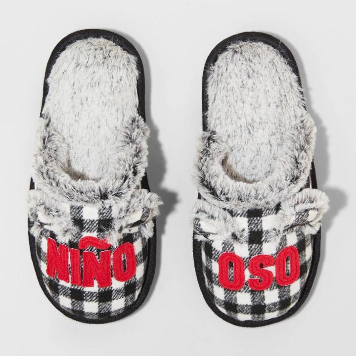 Boys' Family Sleep Nino Oso Youth Slippers - Wondershop Black