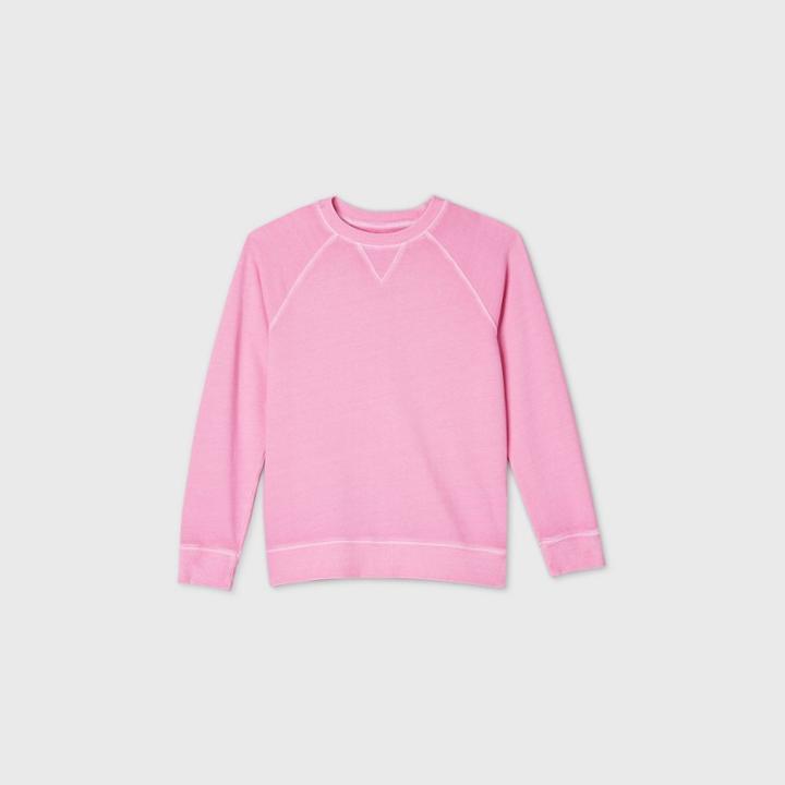 Kids' French Terry Pullover Sweatshirt - Cat & Jack Pink