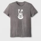 Target Men's Short Sleeve Bunny Graphic T-shirt - Gray