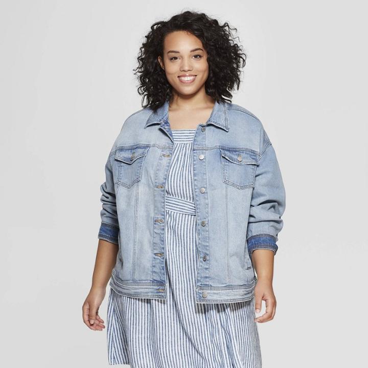 Women's Plus Size Denim Jacket - Universal Thread
