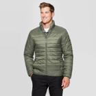 Men's Standard Fit Puffer Jacket - Goodfellow & Co Deep Olive 2xl, Deep Green