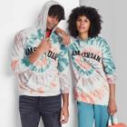 Adult Printed Regular Fit Hooded Sweatshirt - Original Use Cream/tie-dye Design Xs, Ivory/tie-dye Design