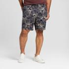 Men's Big & Tall 9 Tropical Linden Flat Front Shorts - Goodfellow & Co Blue Floral