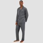 Hanes Premium Men's Knit Long Sleeve Pajama Set - Charcoal Gray