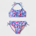 Girls' Summer Bloom Bikini Set - Art Class Purple
