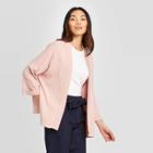 Women's Knit Kimono - A New Day Pink One Size, Women's