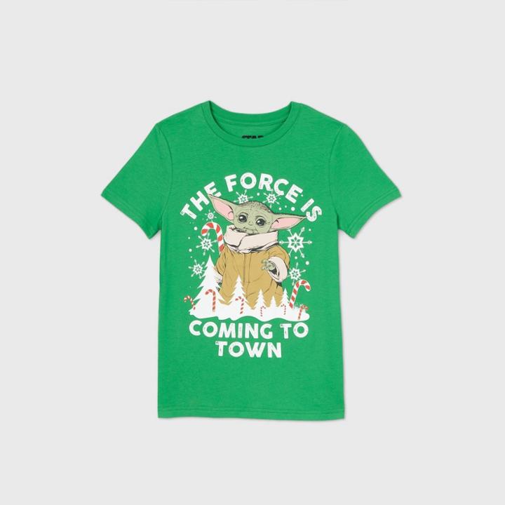 Boys' Star Wars Baby Yoda Short Sleeve T-shirt - Green
