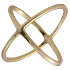 Women's Zirconite X Polished Ring - Gold