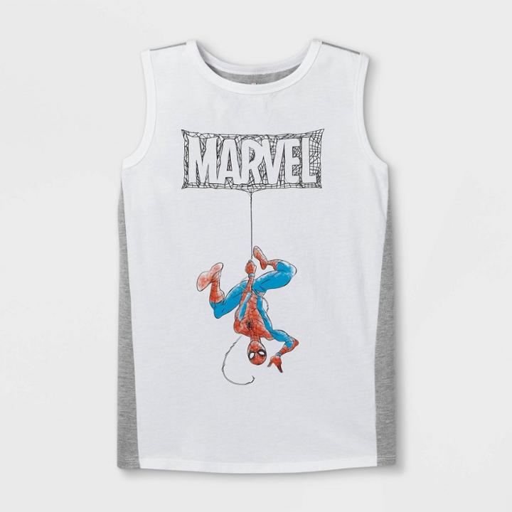 Boys' Marvel Spider-man Tank Top - White