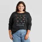 Fifth Sun Women's Study Of Bees Plus Size Graphic Sweatshirt - Black