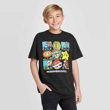 Super Mario Boys' Mario Kart T-shirt - Black