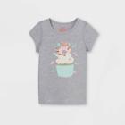Toddler Girls' Adaptive Birthday Cupcake Short Sleeve Graphic T-shirt - Cat & Jack