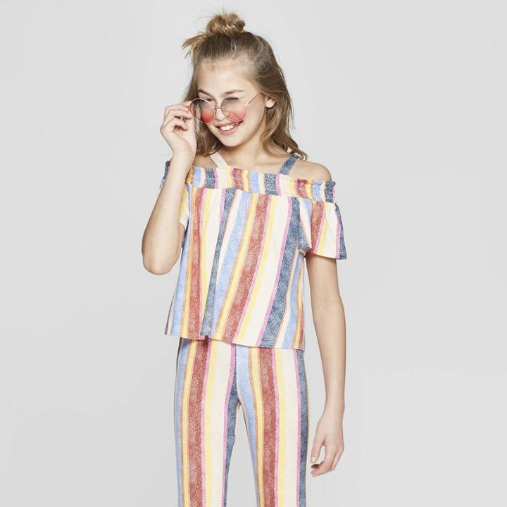 Girls' Cold Shoulder Top - Art Class M,
