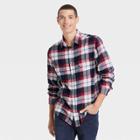 Men's Plaid Standard Fit Premium Flannel Long Sleeve Button-down Shirt - Goodfellow & Co