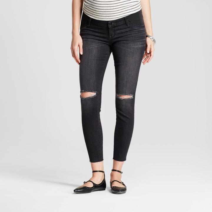 Maternity Inset Panel Jeggings - Isabel Maternity By Ingrid & Isabel Black Wash