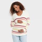 Lightweight Maternity Sweater - Isabel Maternity By Ingrid & Isabel Striped Xs, Multicolor