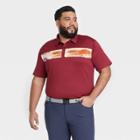 All In Motion Men's Big & Tall Chest Striped Polo Shirt - All In