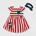 Mickey Mouse & Friends Toddler Girls' Disney Mickey Mouse Dress Set - Red 0-3m - Disney