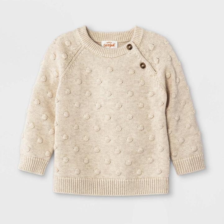 Baby Bobble Pullover Sweater - Cat & Jack Heather Gray