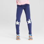 Girls' Star Print Leggings - Cat & Jack Nightfall Blue