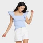 Women's Ruffle Top - A New Day Blue