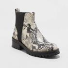 Women's Danton Snakeskin Pull On Chelsea Boots - Universal Thread Gray
