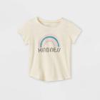 Grayson Mini Toddler Girls' Rainbow 'kindness' Short Sleeve T-shirt - Cream