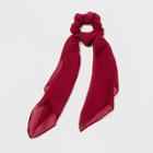 Solid Chiffon Multiple Ways To Wear Twister With Long Scarf Tails - Wild Fable Burgundy