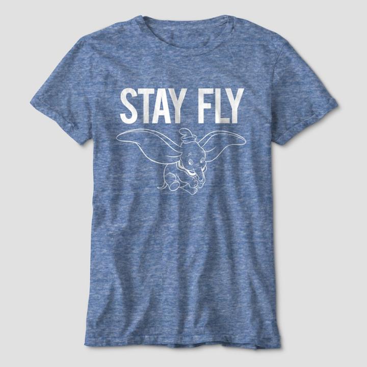 Boys' Dumbo Stay Fly Short Sleeve Graphic T-shirt - Blue Heather