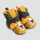 Baby Boys' Neutral Tiger Constructed Bootie Slipper - Cat & Jack Yellow/gray 0-3m,