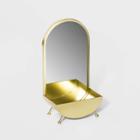 Oval Mirror With Jewelry Storage Organizer - A New Day Gold