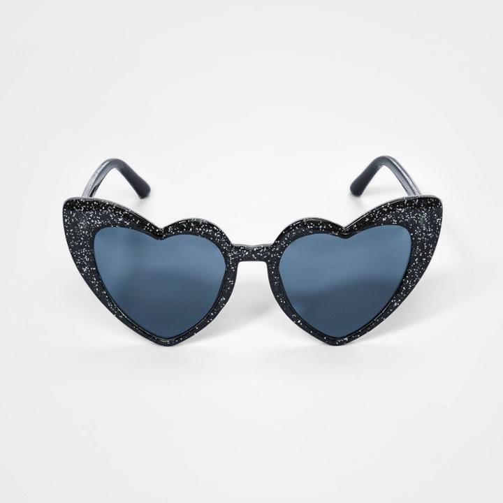 Girls' Glitter Heart Eyewear - Art Class Black
