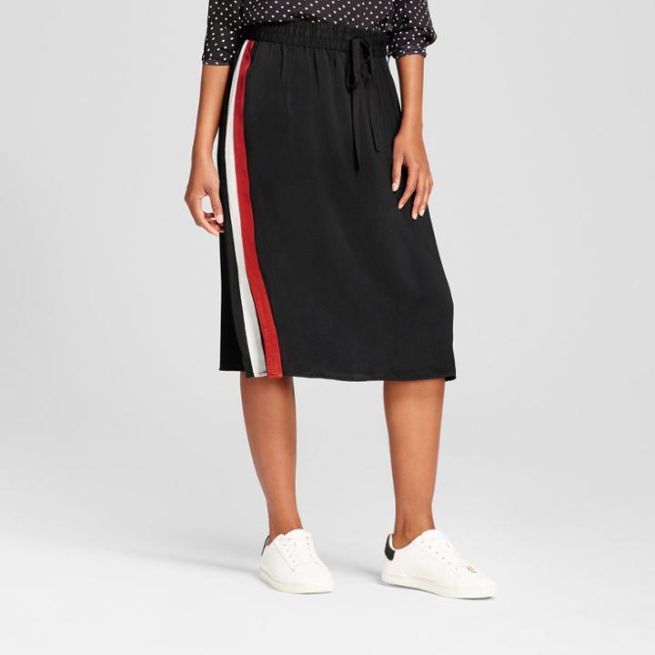 Women's Silky Track Skirt - Who What Wear Black