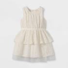 Toddler Girls' Tiered Lace Tank Dress - Cat & Jack Cream