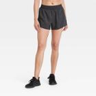 Women's Mid-rise Run Shorts 3 - All In Motion Charcoal Heather Xxl, Grey Grey/damask Print