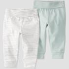 Baby Girls' 2pk Pull-on Pants - Little Planet Organic By Carter's Gray Newborn