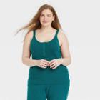 Women's Plus Size U-neck Sweater Tank - Universal Thread Teal