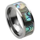 Men's Daxx Titanium Band With Abalone Inlay (10) (8mm),