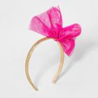 Girls' Tulle Bow Glitter Headband - Cat & Jack Fuchsia (pink)