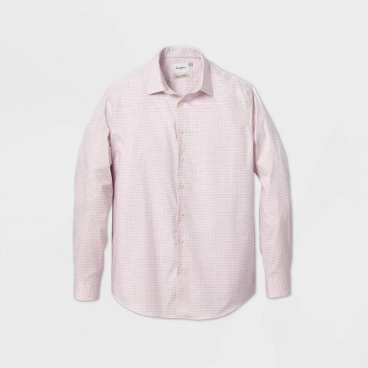 Men's Tall Standard Fit Long Sleeve Button-down Shirt - Goodfellow & Co Pink